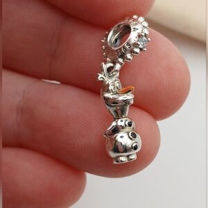 Pandora Disney Olaf ALE S925 Bracelet Dangle Charm Bead